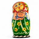 Set of 5 Farmers Family Nesting Dolls 7 Inches