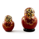 Set of 5 Golden Flowers Nesting Dolls  5 Inches