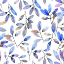 Brightly Blue Leaves Wallpaper