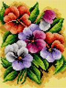 Needlepoint canvas for halfstitch without yarn A Bunch of Pansies 2482F
