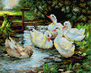 Landscape with Ducks Koester Needlepoint Canvas by Orchidea 2111H