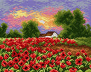 Needlepoint canvas for halfstitch without yarn Summer Meadow 2182H - Printed Tapestry Canvas
