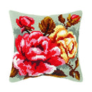 Cushion cross stitch kit "Roses on the grey background" 9356