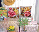 Cushion cross stitch kit "Roses on the grey background" 9356