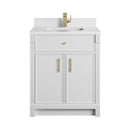 James Martin Bellshire 30" Single Bathroom Vanity, Bright White