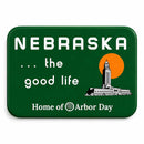 Nebraska the Good Life Magnet | State Capitol or Chimney Rock | 4" x 2" | Nebraska State Historical Society