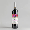 Neon Confetti Bridesmaid Wine Label