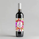 Neon Monogram Bridesmaid Wine Label
