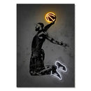 Neon Sports Stars Wall Art Poster