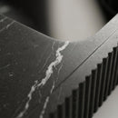 Nero Marquina Marble Fluted Wall-Mount Sink - 48"x20"x5" - Honed