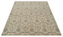 Neutral 8x10 Hand Knotted Camel and Brown Floral Traditional Antique Style Wool Area Rug