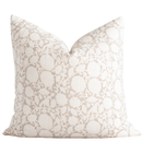Luana Floral Block Printed Pillow Cover | Beige/Brown