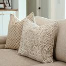 Ayla Floral Block Printed Pillow Cover | Mustard