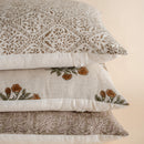 Mariella Floral Block Printed Pillow Cover | Mustard