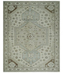 Neutral Ivory, Brown and Gray Hand knotted Traditional Multi Size wool Area Rug