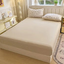 Neutral microfiber double bed elastic fitted sheet bedroom cover