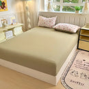 Neutral microfiber double bed elastic fitted sheet bedroom cover