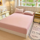 Neutral microfiber double bed elastic fitted sheet bedroom cover