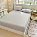 Neutral microfiber double bed elastic fitted sheet bedroom cover
