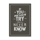 Never Try Never Know Canvas
