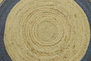 100% ALL NATURAL FIBER HAND BRAIDED BOHO ROUND JUTE RUG | JR25R