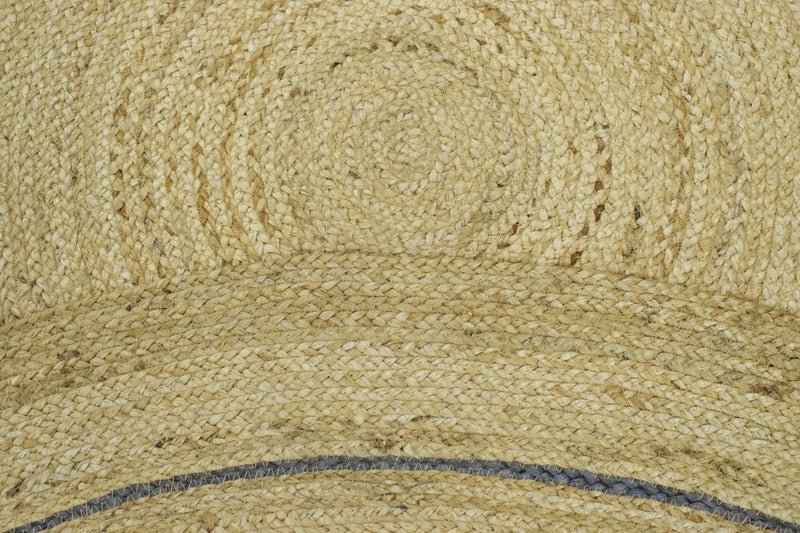 100% ALL NATURAL FIBER HAND BRAIDED BOHO ROUND JUTE RUG | JR25R