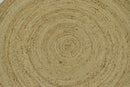 100% ALL NATURAL FIBER HAND BRAIDED BOHO WHITE ROUND JUTE RUG | JR4