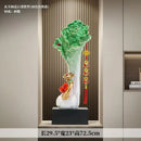 New chinese green & white ceramic cabbage ornament office decor