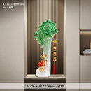 New chinese green & white ceramic cabbage ornament office decor