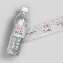 New Dirty Thirty Silver Pink Birthday Water Bottle Labels