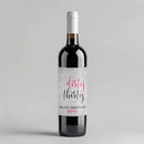 New Dirty Thirty Silver Pink Wine Label