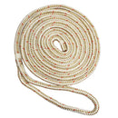 New England Ropes 3/4" Double Braid Dock Line - White/Gold w/Tracer - 50