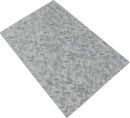 Modern Chevron Design Handmade Ivory and Silver Area Rug