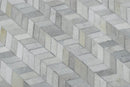 Modern Chevron Design Handmade Ivory and Silver Area Rug