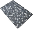 Handmade 5x8 Gray and Ivory Chevron Viscose Area Rug