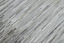 Genuine Leather Stripe Design Handmade Gray and Silver 5x8 Area Rug