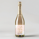New Year Pink Champagne Label