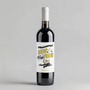 New Year White Gold Wine Label