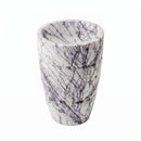 New York Marble Round Pedestal Sink with Banded Detail - 22"x22"x34" - Honed