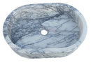 New York Marble Ellipse Wall-mount Bathroom Sink (W)14" (L)20" (H)5" polished top view