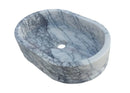 New York Marble Ellipse Wall-mount Bathroom Sink (W)14" (L)20" (H)5" polished angle view