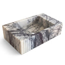 New York Marble Fluted Rectangular Wall Mount Sink - 12"x20"x5" - Honed
