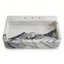 New York Marble Fluted Wall-Mount Sink - 28"x16"x5" - Honed