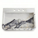 New York Marble Fluted Wall-Mount Sink - 28"x16"x5" - Honed