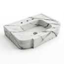 New York Marble Stepped Rectangular Wall Mount Sink - 28"x18"x6" - Honed