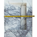 New York Marble Wall-mount Bathroom Sink with Drain Cap (W)20" (W)40" (H)8" width measure view