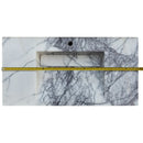 New York Marble Wall-mount Bathroom Sink with Drain Cap (W)20" (W)40" (H)8" length measure view