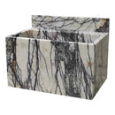 New York Marble Wall-Mount Bathroom Sink with Backsplash (W)16" (L)24" (H)12" angle view