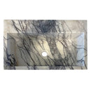 New York Marble Wall-Mount Bathroom Sink with Backsplash (W)16" (L)24" (H)12" top view