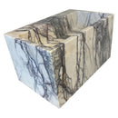New York Marble Wall-Mount Bathroom Sink with Backsplash (W)16" (L)24" (H)12" profile view